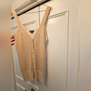 Tank top- Le Chateau Gold button tank